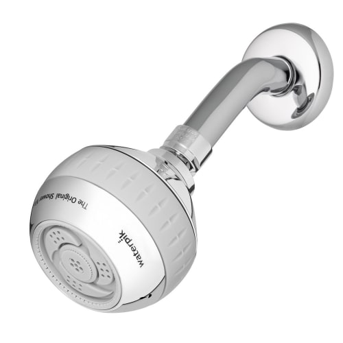 Waterpik PowerSpray Showerhead, 6 Settings, 1.8 GPM, Fixed Mount, Chrome